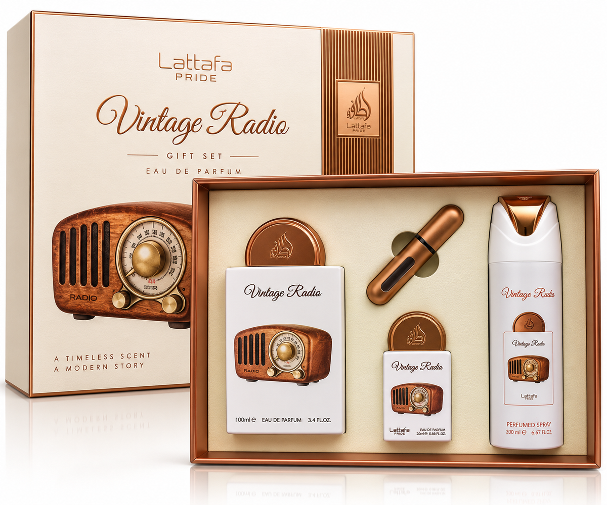 Lattafa Pride Vintage Radio Eau de Parfum Giftset